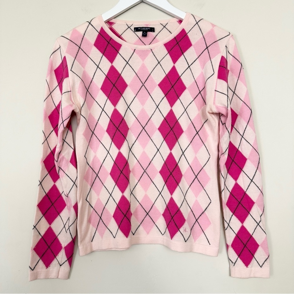 Burberry Argyle Plaid Pink Sweater Mean Girls